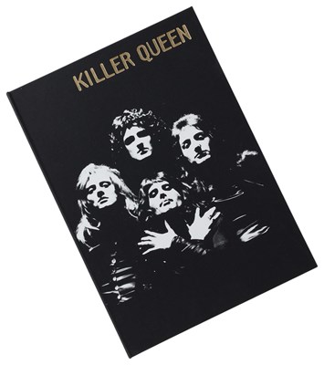 Lot 371 - KILLER QUEEN GENESIS BOOK SIGNED BY BRIAN MAY, ROGER TAYLOR, MICK ROCK.