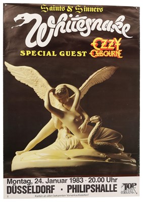 Lot 167 - OZZY OSBOURNE / WHITESNAKE - 1983 GERMAN CONCERT POSTER