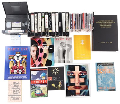 Lot 436 - THROBBING GRISTLE / PSYCHIC TV / COUM TRANSMISSIONS AND RELATED - BOOK / CD AND VHS COLLECTION.