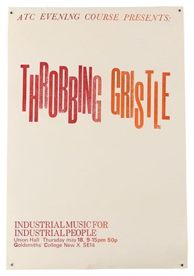 Lot 444 - THROBBING GRISTLE - ORIGINAL 1978 CONCERT POSTER.