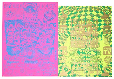 Lot 450 - PSYCHIC TV - ORIGINAL CONCERT POSTERS.