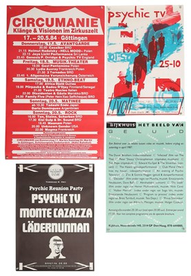 Lot 452 - PSYCHIC TV - OVERSEAS CONCERT POSTERS.