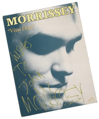 Lot 407 - THE SMITHS - MORRISSEY SIGNED VIVA HATE PRESS KIT.