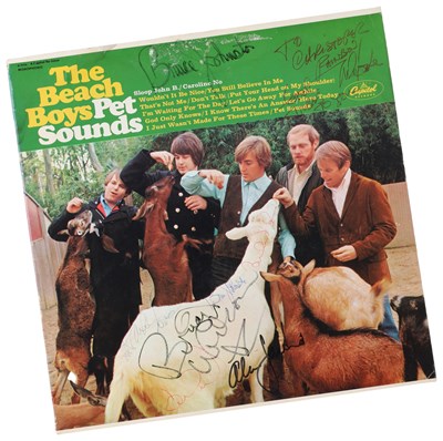 Lot 236 - THE BEACH BOYS - MULTI-SIGNED COPY OF 'PET SOUNDS'.
