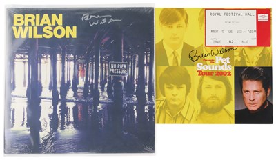 Lot 239 - THE BEACH BOYS - BRIAN WILSON SIGNED ITEMS.