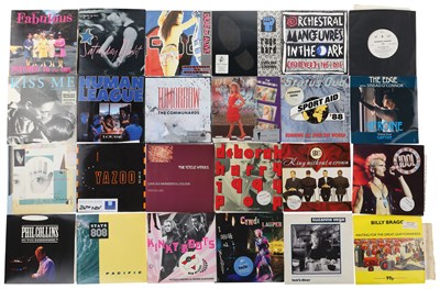 Lot 1008 - 80'S PICTURE-SLEEVE 7" POP INDIE WAVE - ANNIE NIGHTINGALE ARCHIVE, WITH PRESS SHEETS