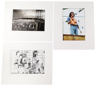Lot 133 - WOODSTOCK - THREE 50TH ANNIVERSARY LARGE FORMAT PHOTO PRINTS BY DAN GARSON.