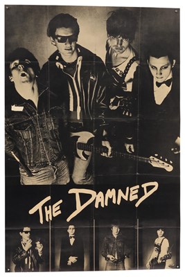 Lot 461 - PUNK - RARE THE DAMNED - NEW ROSE ERA STIFF RECORDS POSTER.
