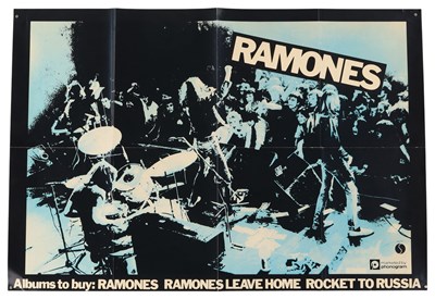 Lot 462 - RAMONES - ORIGINAL ROCKET TO RUSSIA PROMO POSTER.