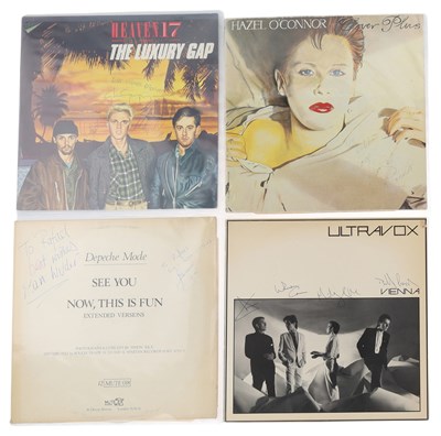 Lot 243 - SYNTH / POP - SIGNED RECORDS INC DEPECHE MODE / ULTRAVOX / HEAVEN 17.