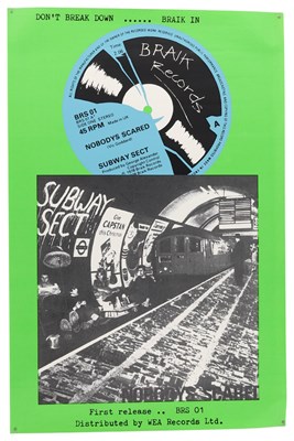 Lot 469 - SUBWAY SECT - ORIGINAL PROMOTIONAL POSTER.