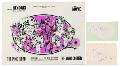 Lot 281 - JIMI HENDRIX - 1967 AUTOGRAPH WITH ORIGINAL PROGRAMME.