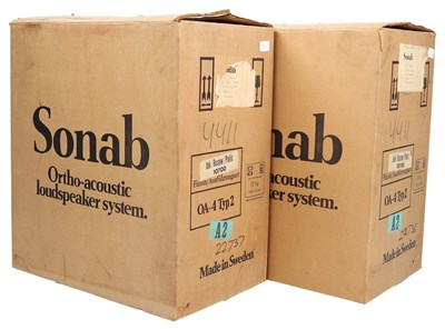 Lot 36 - SONAB OA-4 TYPE 2 SPEAKERS IN ORIGINAL BOXES.