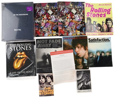 Lot 316 - THE ROLLING STONES - COLLECTABLE BOOKS INC BENT REJ - SIGNED COPY.