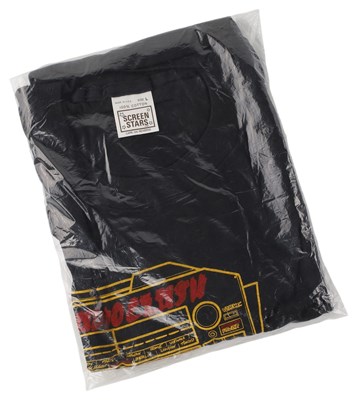 Lot 509 - THE CLASH - 1981 'RADIO CLASH' VINTAGE T-SHIRT IN ORIGINAL PACKAGING.