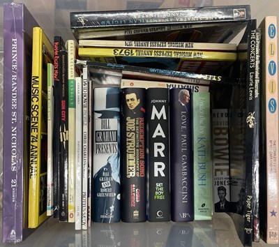 Lot 105 - MUSIC BOOK AND DVD COLLECTION.