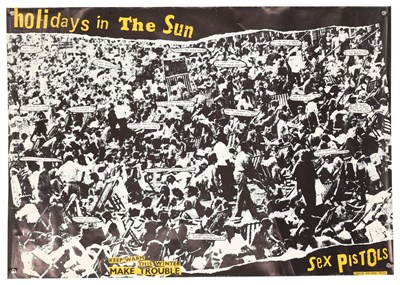 Lot 492 - SEX PISTOLS - HOLIDAYS IN THE SUN 1977 POSTER.