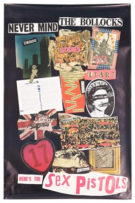 Lot 493 - SEX PISTOLS - UNFOLDED NMTB INSERT POSTER.