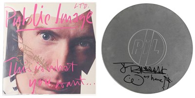 Lot 495 - SEX PISTOLS - JOHN LYDON SIGNED EX+ COPY OF METAL BOX.