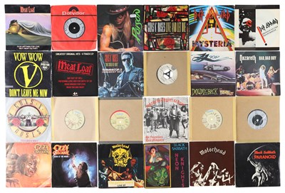 Lot 1199 - HARD ROCK / METAL / HAIR METAL - MOTORHEAD / SABBATH ETC. - 7" COLLECTION