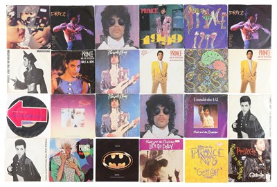 Lot 1200 - ROCK / POP - PRINCE / BLONDIE / THE JAM / RARE BOWIE BOX SET - 7" COLLECTION