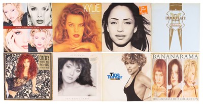 Lot 1216 - FEMALE POP GREATEST HITS LP'S INCLUDING KIM WILDE, KYLIE MINOGUE