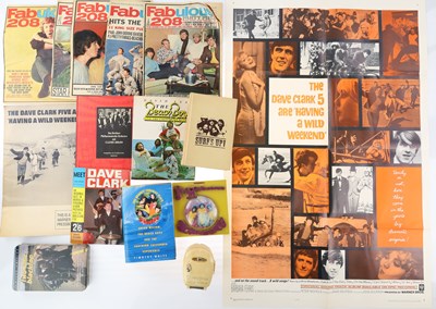 Lot 82 - ROCK N ROLL / POP MEMORABILIA INC ORIGINAL DAVE CLARK 5 FILM ONE-SHEET POSTER.