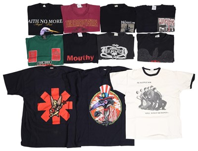 Lot 277 - 1990S VINTAGE T-SHIRTS INC BLACK CROWES / RED HOT CHILI PEPPERS / FAITH NO MORE.