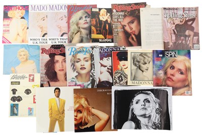 Lot 83 - MADONNA / DEBBIE HARRY - MEMORABILIA AND MAGAZINE COLLECTION.