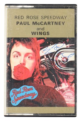 Lot 298 - THE BEATLES - CASSETTE INLAY SIGNED BY PAUL MCCARTNEY.
