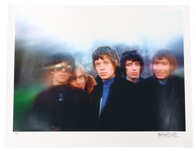 Lot 319 - THE ROLLING STONES - LARGE FORMAT GERED MANKOWITZ SIGNED PRINT.