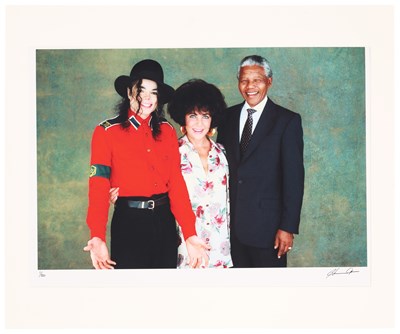 Lot 338 - MICHAEL JACKSON - HARRISON FUNK SIGNED PHOTO PRINT.