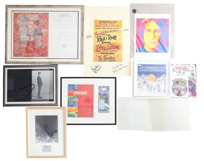 Lot 263 - THE BEATLES - FRAMED POSTERS AND PRINTS COLLECTION INC ASTRID KIRCHHERR SIGNED.
