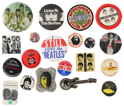 Lot 140 - THE BEATLES - BROOCHES AND BADGES.