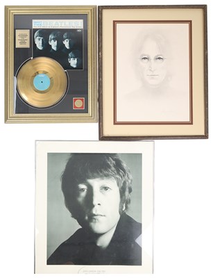 Lot 148 - THE BEATLES - FRAMED MEMORABILIA.