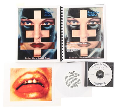 Lot 442 - THROBBING GRISTLE INTEREST - GENESIS P-ORRIDGE SIGNED PROOF AND FINISHED COPY OF 'PAINFUL BUT FABULOUS'.
