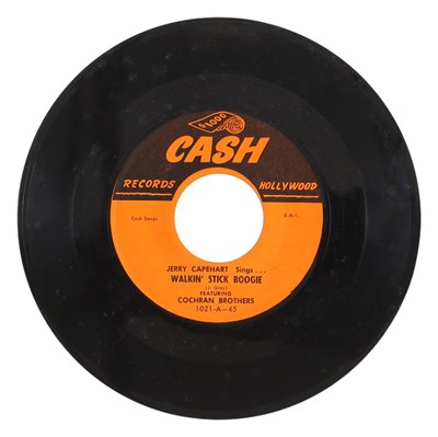 Lot 10 - JERRY CAPEHART FEATURING COCHRAN BROTHERS - ROLLIN' 7" (CASH RECORDS 1021)