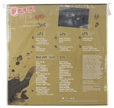 Lot 6 - THE ROLLING STONES - 'STICKY FINGERS LIVE AT THE FONDA THEATRE' LP LTD BOXSET