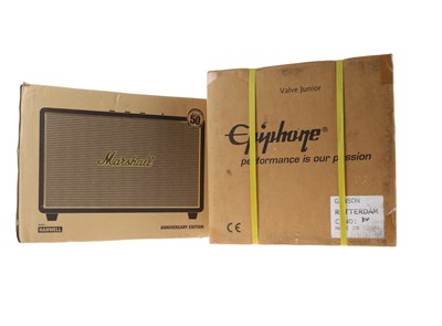 Lot 66 - MARSHALL HANWELL LOUDSPEAKER & EPIPHONE VALVE JUNIOR 240V AMPLIFIER.