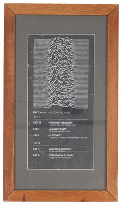 Lot 1270 - JOY DIVISION - ORIGINAL FACTORY RECORDS POSTER.