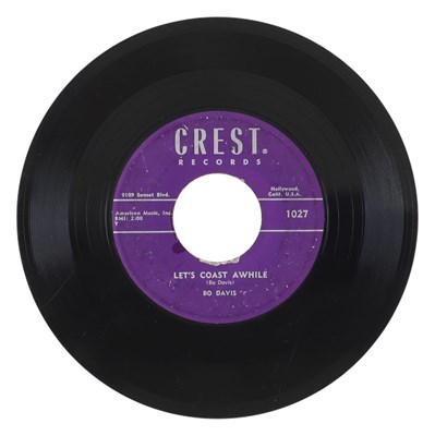 Lot 14 - BO DAVIS - LET'S COAST AWHILE 7" (CREST RECORDS 1027)