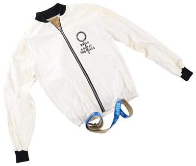 Lot 373 - QUEEN - DAY AT THE RACES PROMO JACKET AND BELT.