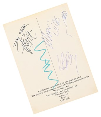 Lot 256 - THE PRODIGY - FULLY SIGNED EARLY PROMO CARD.
