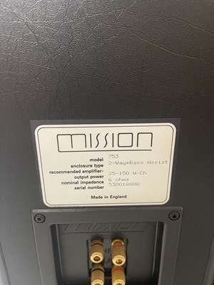 Lot 40 - PAIR OF MISSION 753 FLOORSTANDING SPEAKERS.