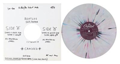 Lot 32 - THE BEATLES - SGT. PEPPER'S LONELY HEARTS CLUB BAND LP (PINK/BLACK/BLUE STARBURST VINYL TEST PRESSING - SEAV-11840)