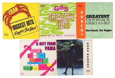 Lot 114 - UK PAMA ECONOMY - REGGAE SKA LP RARITIES - INC CRAB, GAS, NUBEAT COMPILATIONS
