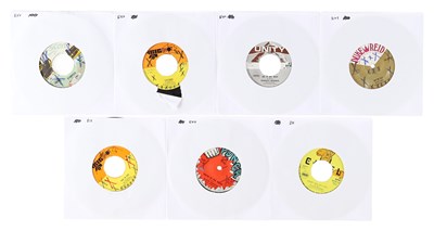 Lot 133 - UK REGGAE SKA LABELS 7" PACK - THE KURAAS, KINGSTONIANS, MONTY MORRIS, JUSTIN HINES