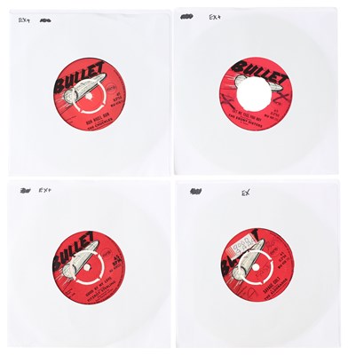 Lot 136 - UK BULLET LABEL REGGAE SKA 7" RARITY PACK - THE CHUCKLES, EBONY SISTERS