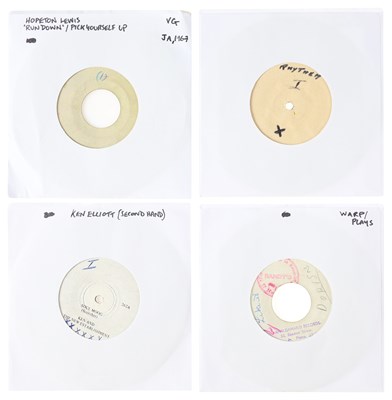 Lot 140 - REGGAE 7" BLANKS & WHITE LABEL 7" - HOPETON LEWIS, RICO RODRIGUEZ, KEN ELLIOTT