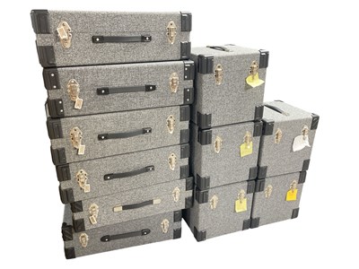 Lot 585 - ELEVEN STRONG RECORD CASES - LP'S & 7".